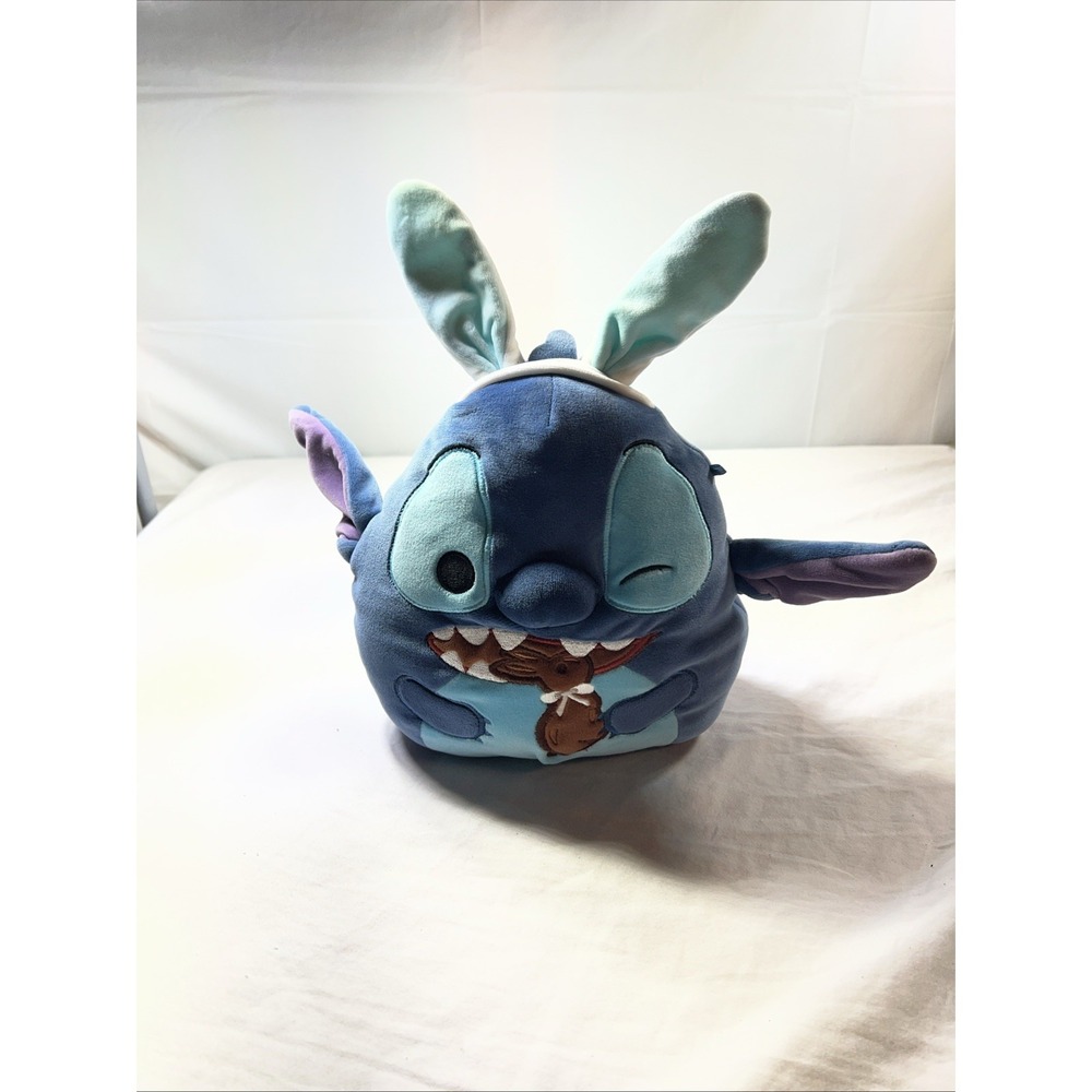 Disney Lilo & Stitch Plush Stuffed Animal Blue Bunny Ears Medium Size